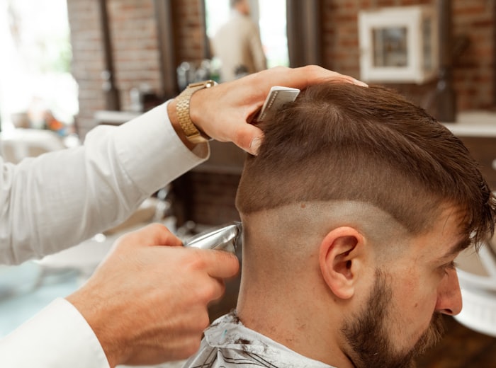 A barber at work in the shop